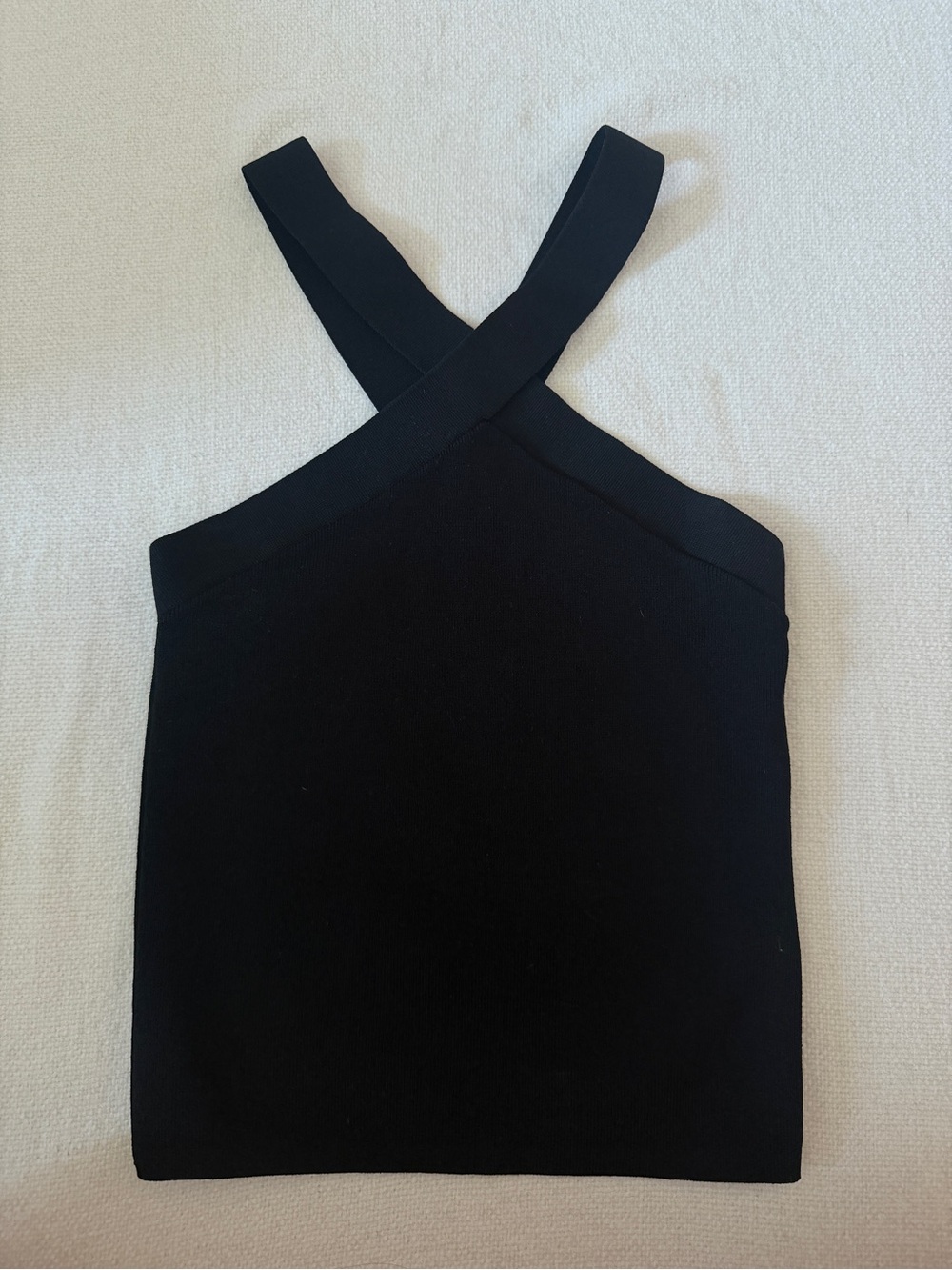 J. Crew Black One-Shoulder Cross-Back Knit Dress
